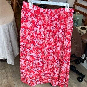 Nanette Lepore Red Floral Skirt